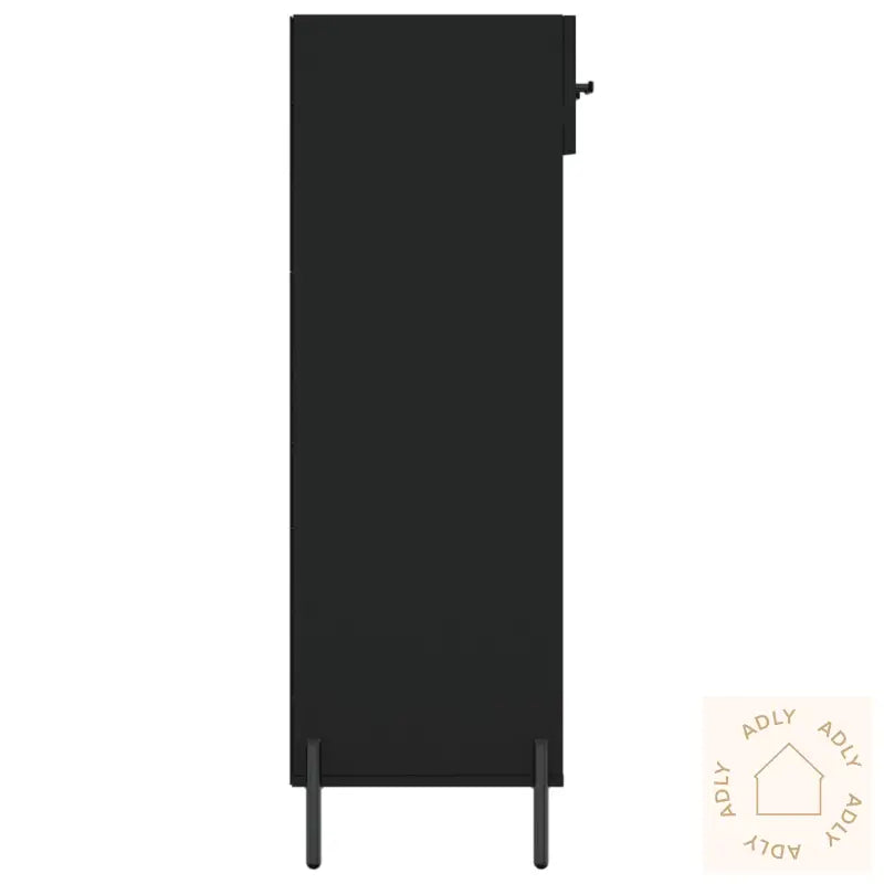 Skohylle Svart 60X35X105 Cm Konstruert Tre