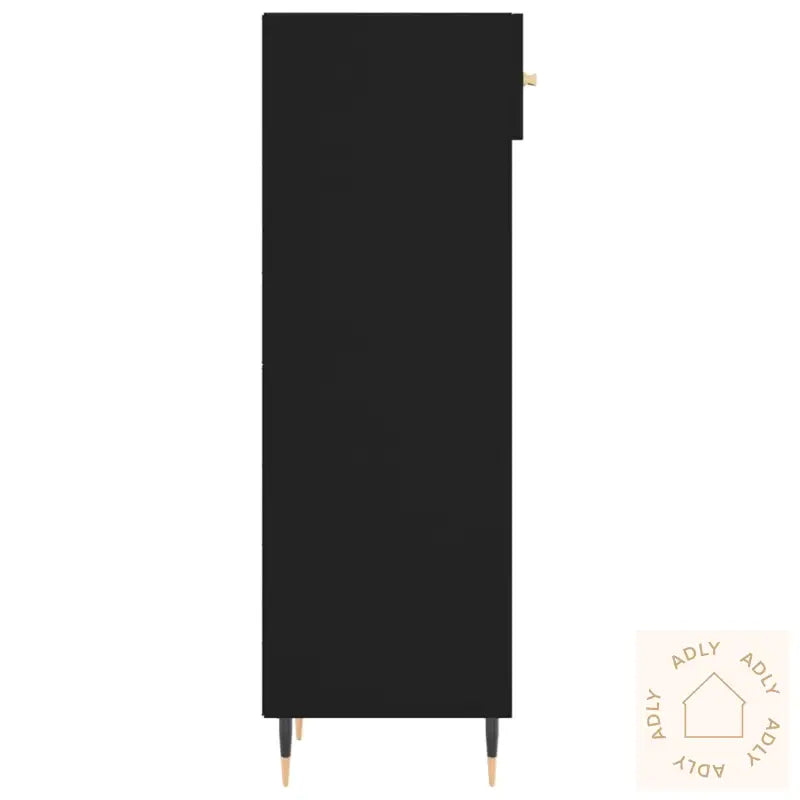 Skohylle Svart 30X35X105 Cm Konstruert Tre