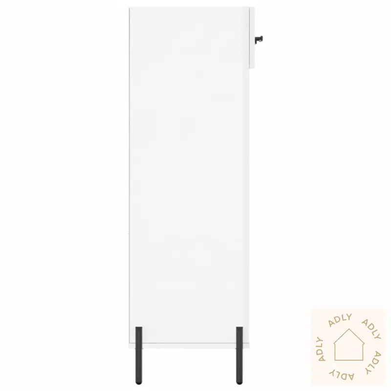 Skoskap Høyglans Hvit 60X35X105 Cm Konstruert Tre