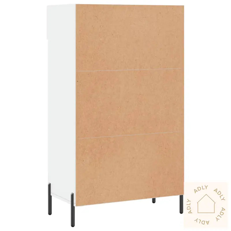 Skoskap Høyglans Hvit 60X35X105 Cm Konstruert Tre