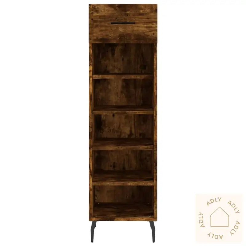 Skohylle Røkt Eik 30X35X105 Cm Konstruert Tre