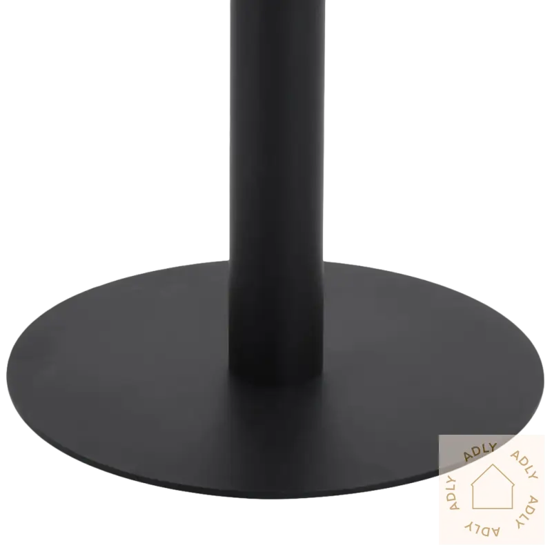 Black round table base for elegant spisebord, perfekt med hagemøbler og møbler til hjemmet