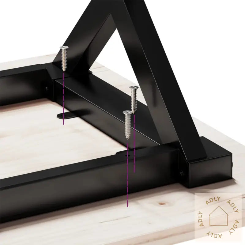Salongbord X-Ramme 80X50X40 Cm Heltre Furu Og Stål