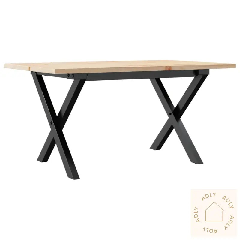 Salongbord X-Ramme 80X50X40 Cm Heltre Furu Og Stål