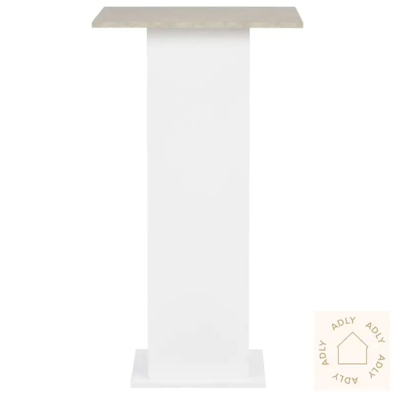 Barbord Hvit Og Betong 60X60X110 Cm