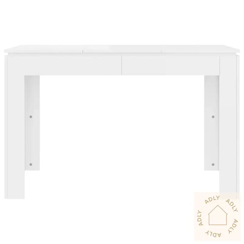 Spisebord Høyglans Hvit 120X60X76 Cm Konstruert Tre