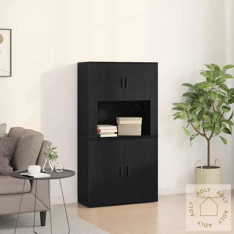 Høybo Black Oak 80X33X150 Cm Konstruert Tre