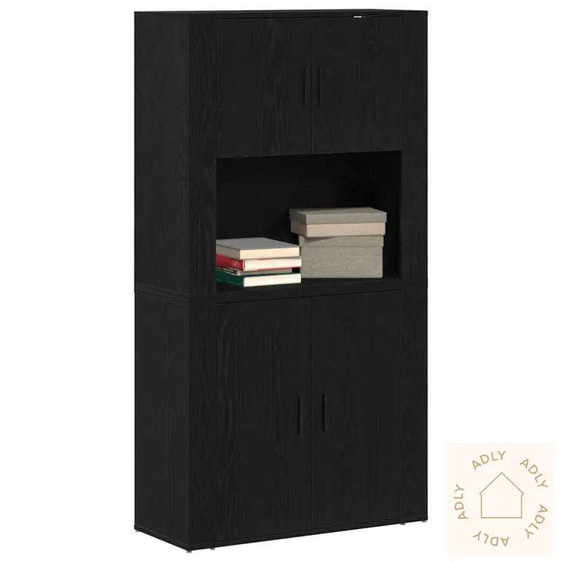 Høybo Black Oak 80X33X150 Cm Konstruert Tre