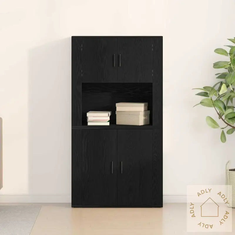 Høybo Black Oak 80X33X150 Cm Konstruert Tre