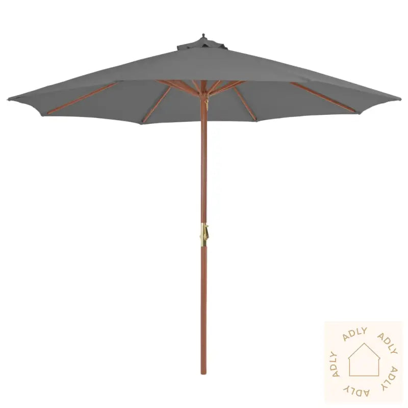 Parasoll Med Trestang 300 Cm Antrasitt