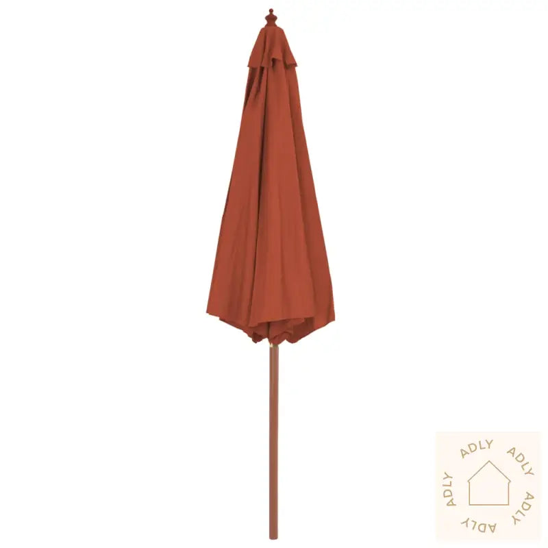 Parasoll Med Trestang 300 Cm Terrakotta