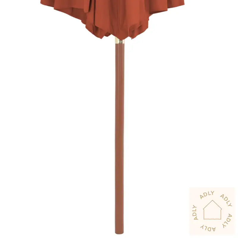 Parasoll Med Trestang 300 Cm Terrakotta