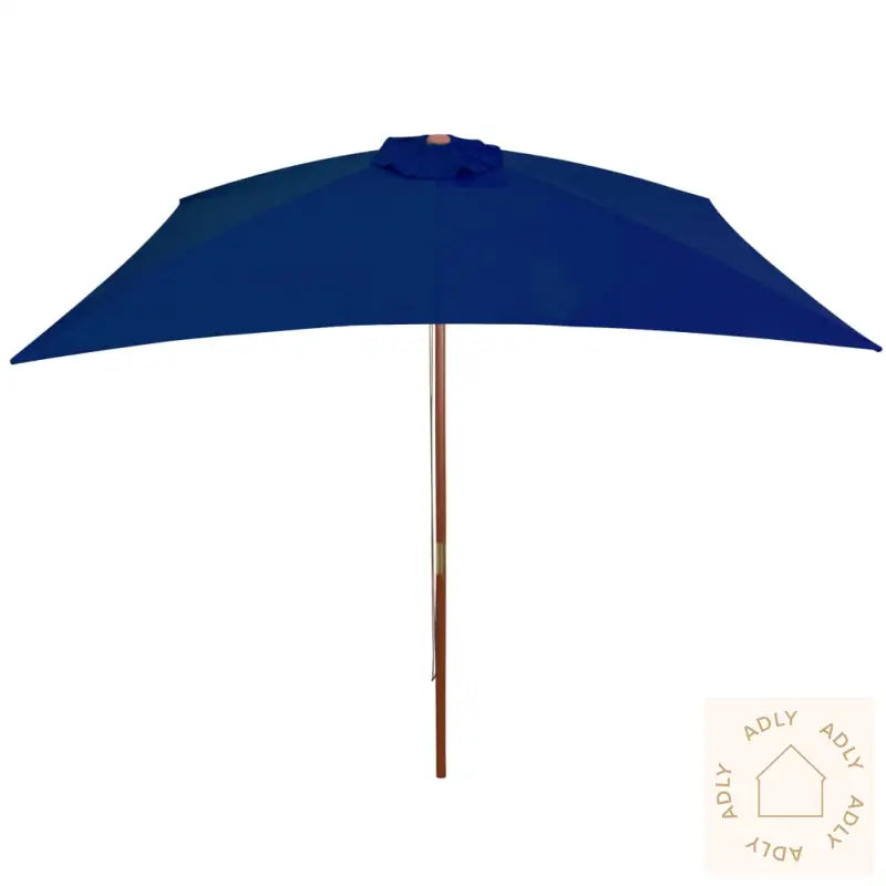 Hageparasoll Med Trestang Blå 200X300 Cm