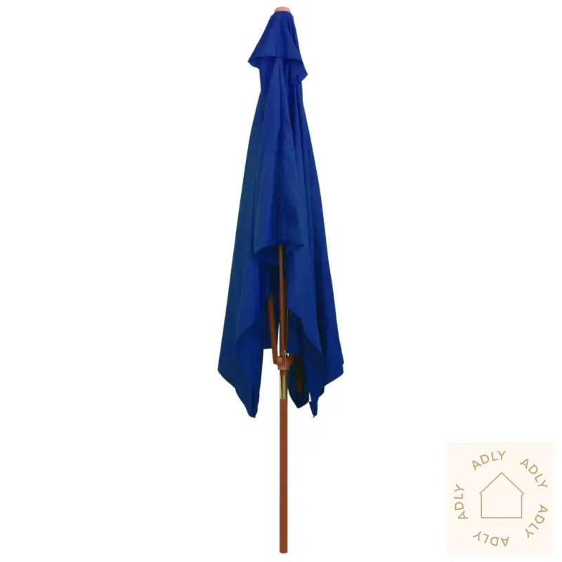 Hageparasoll Med Trestang Blå 200X300 Cm