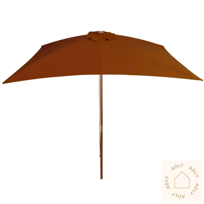 Hageparasoll Med Trestang Terrakotta 200X300 Cm