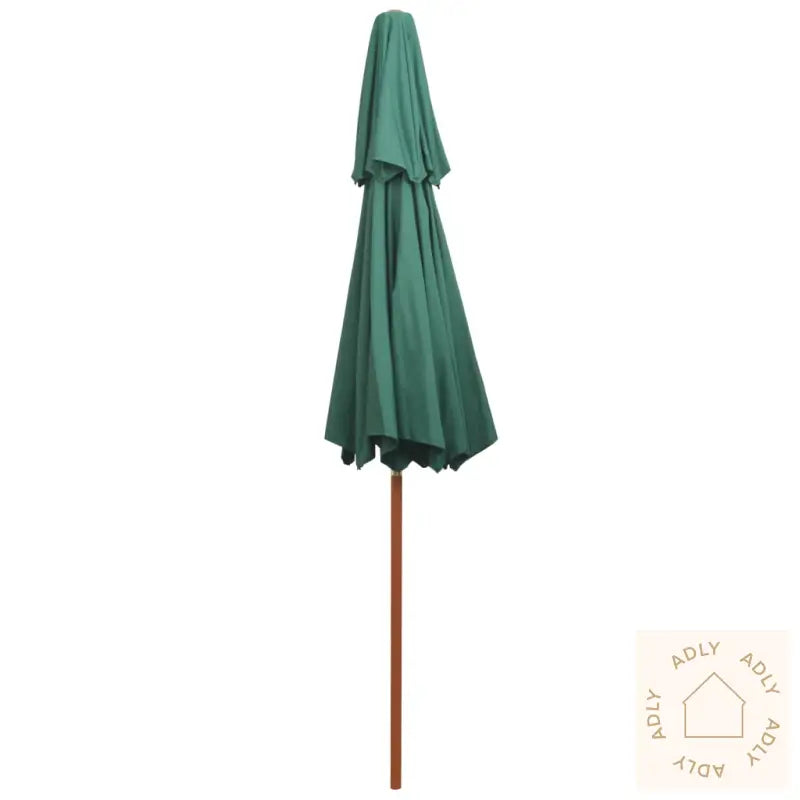 Parasoll Med Lufteluke 270X270 Cm Trestang Grønn