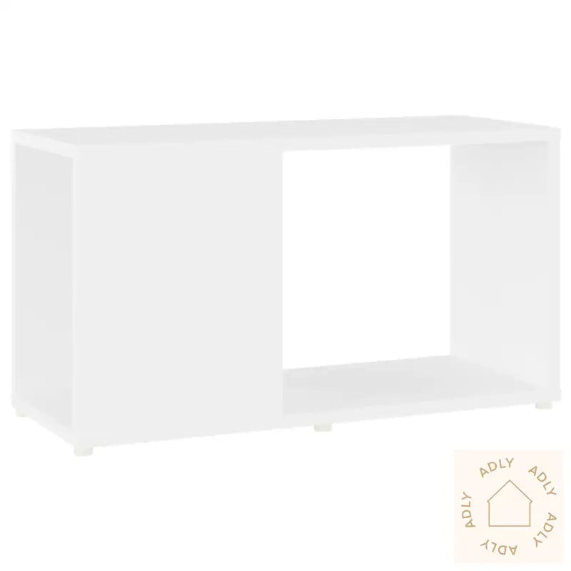 Tv-Benk Hvit 60X24X32 Cm Konstruert Tre