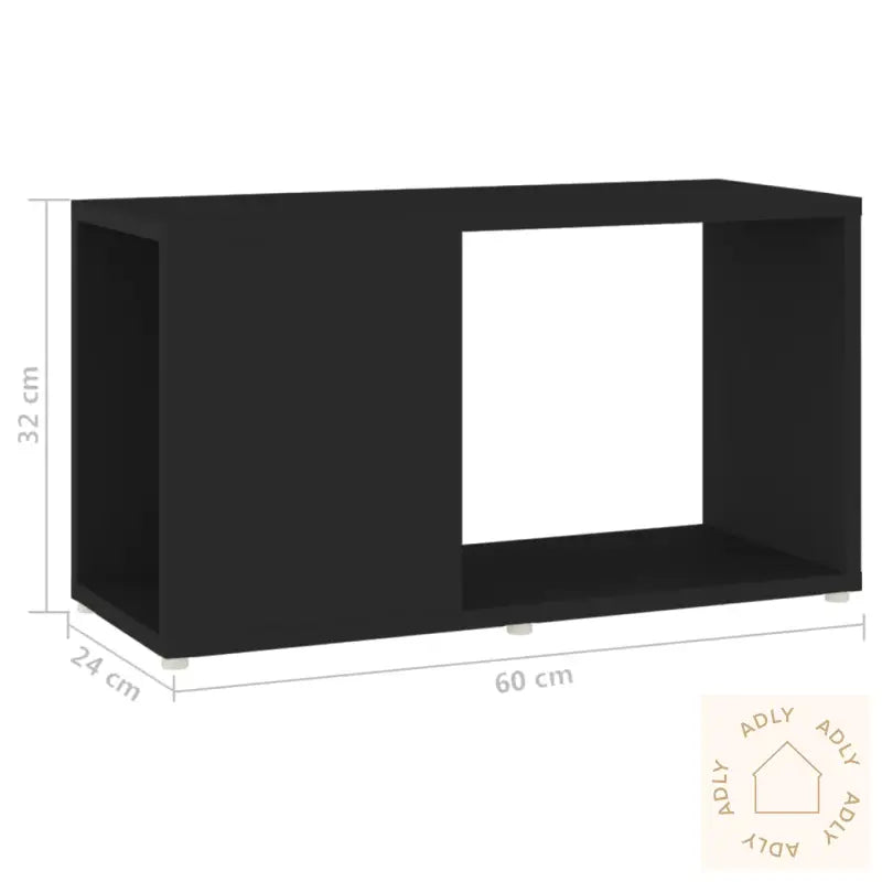 Tv-Benk Svart 60X24X32 Cm Konstruert Tre