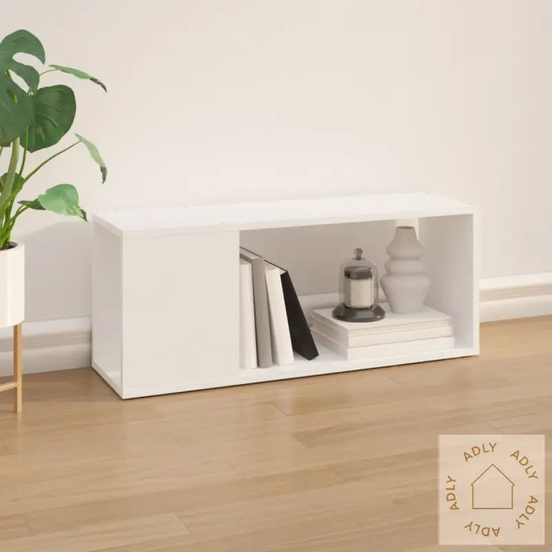 Tv-Benk Hvit 80X24X32 Cm Konstruert Tre