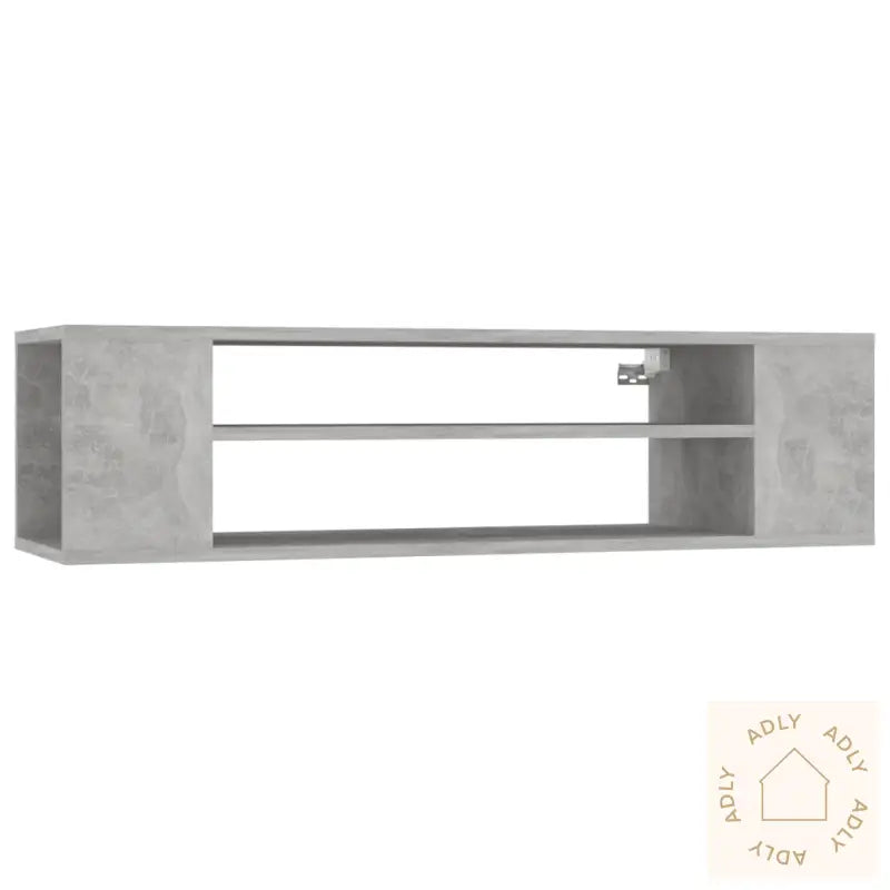 Hengende Tv-Benk Betonggrå 100X30X26,5 Cm Konstruert Tre