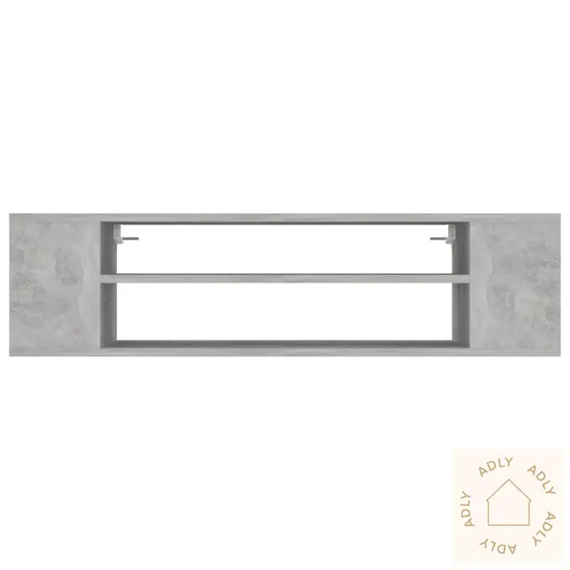 Hengende Tv-Benk Betonggrå 100X30X26,5 Cm Konstruert Tre