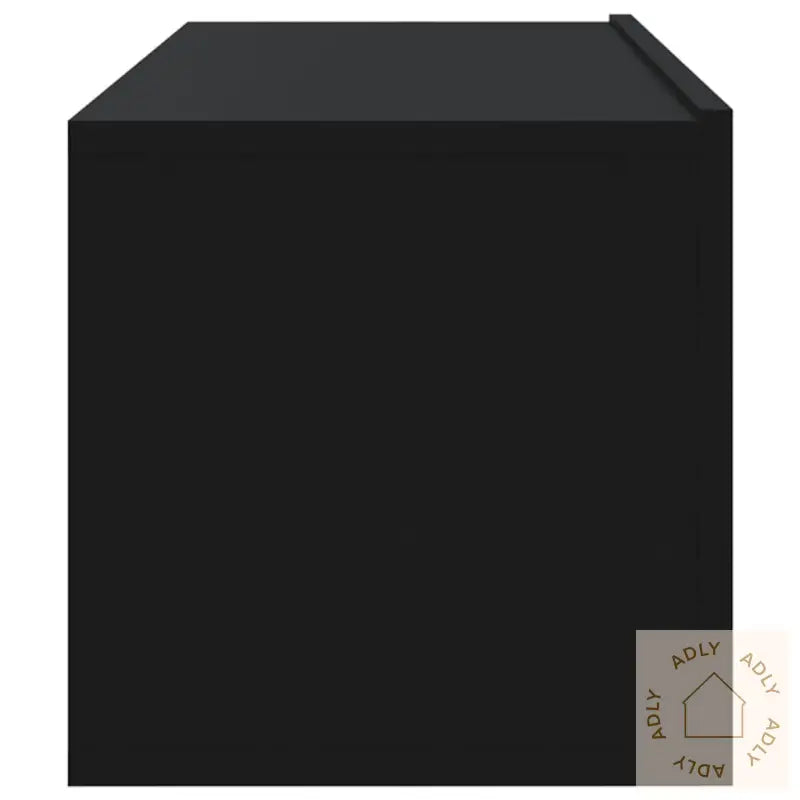 Vegghengte Tv-Benker 2 Stk Svart 100X30X30 Cm Konstruert Tre