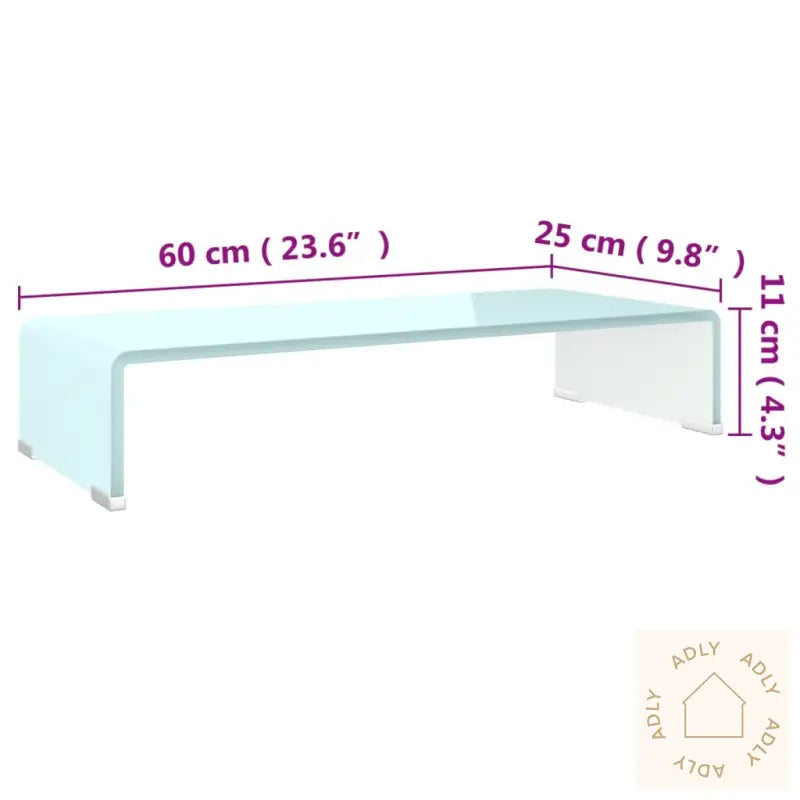 Tv-Benk Glass Grønn 60X25X11 Cm