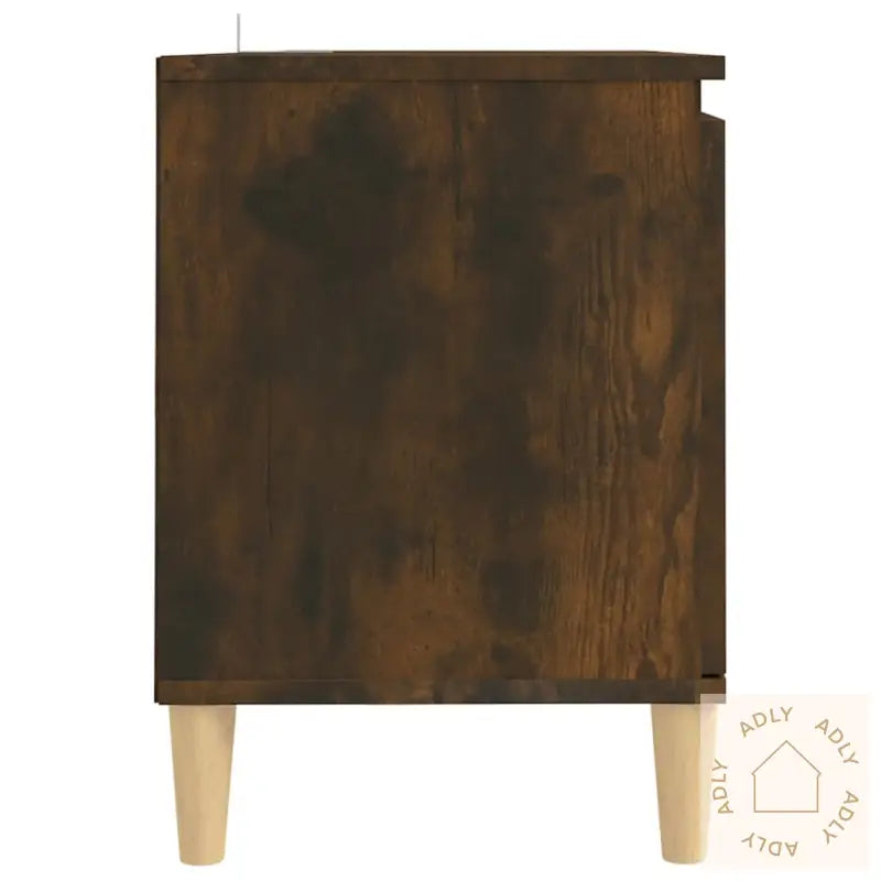 Tv-Benk Med Ben I Heltre Røkt Eik 103,5X35X50 Cm