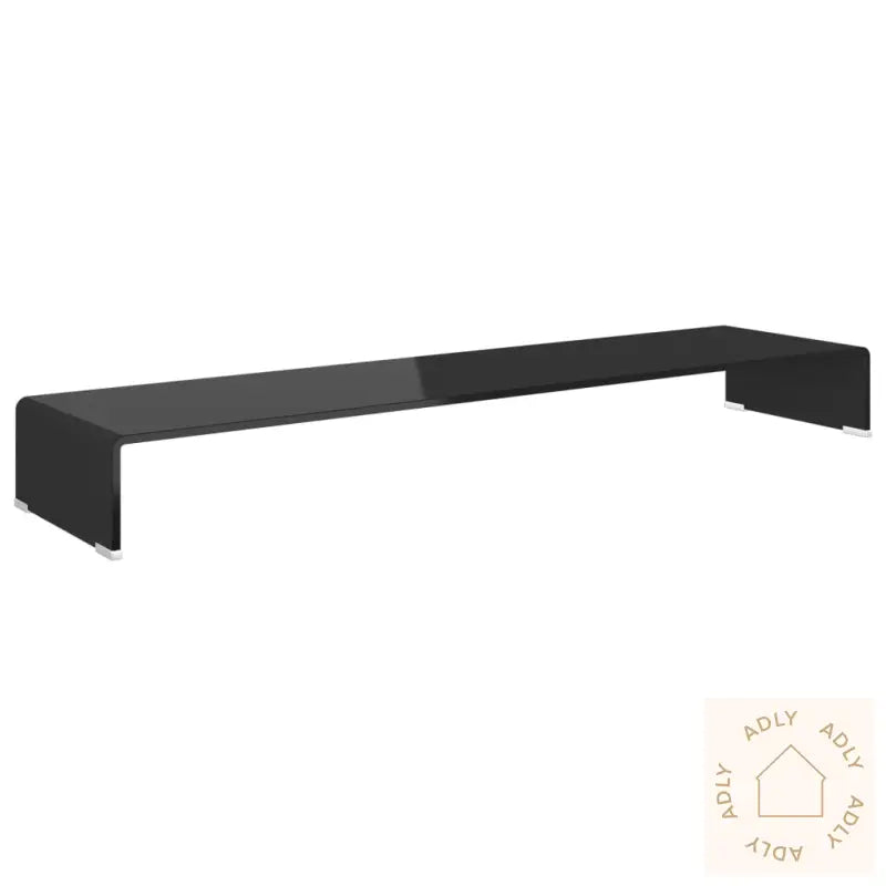 Tv-Benk Glass Svart 120X30X13 Cm