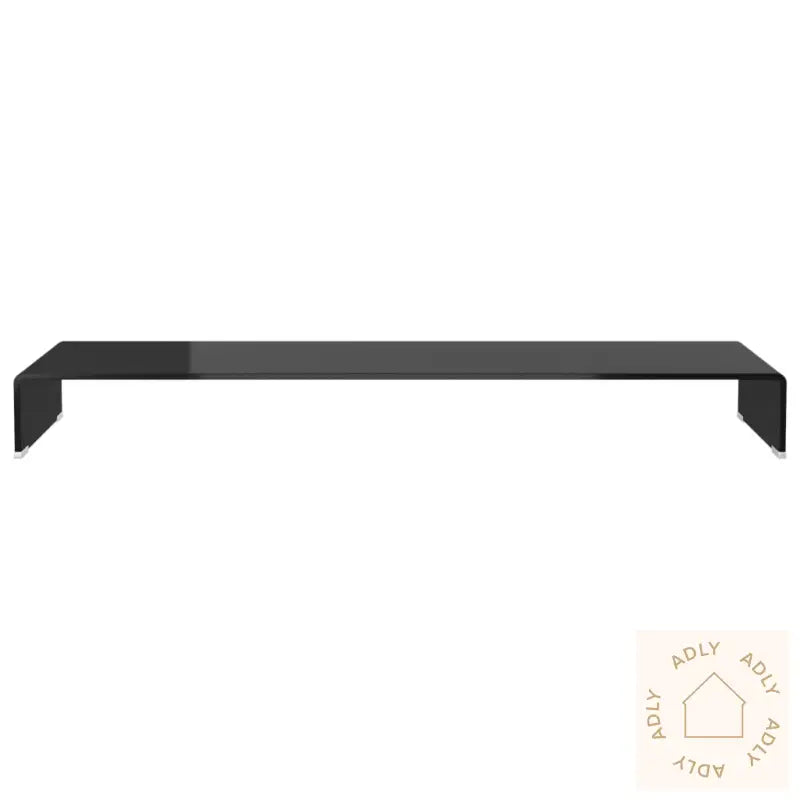 Tv-Benk Glass Svart 120X30X13 Cm
