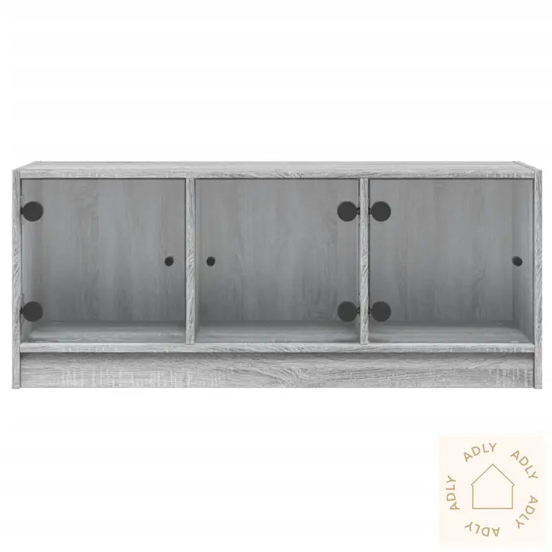 Tv-Benk Med Dør Grå Sonoma 102X37X42 Cm