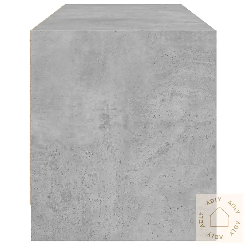 Sideskap Med Glassdører Betonggrå 102X37X42 Cm