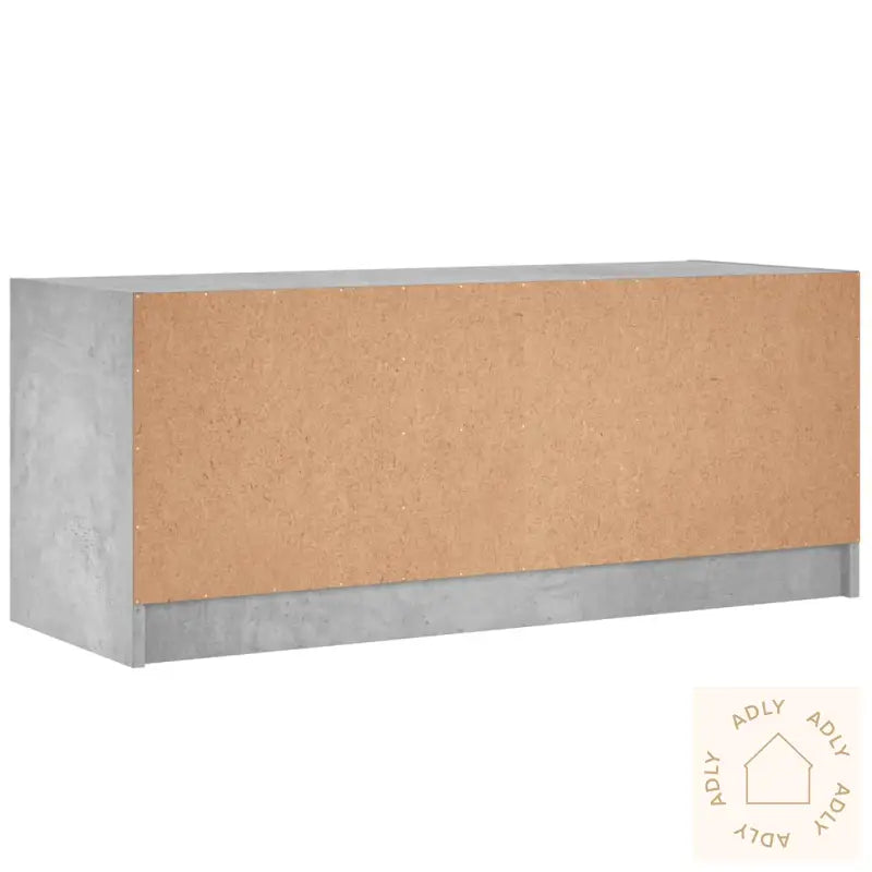 Sideskap Med Glassdører Betonggrå 102X37X42 Cm