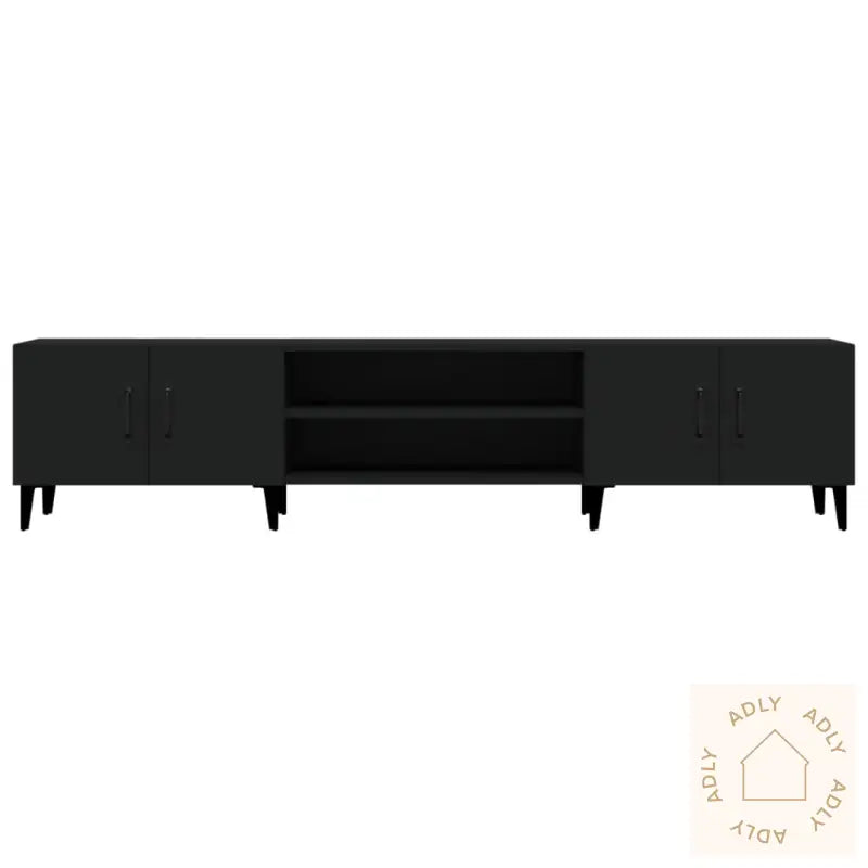 Tv-Benk Svart 180X31,5X40 Cm Konstruert Tre