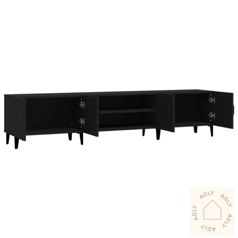 Tv-Benk Svart 180X31,5X40 Cm Konstruert Tre