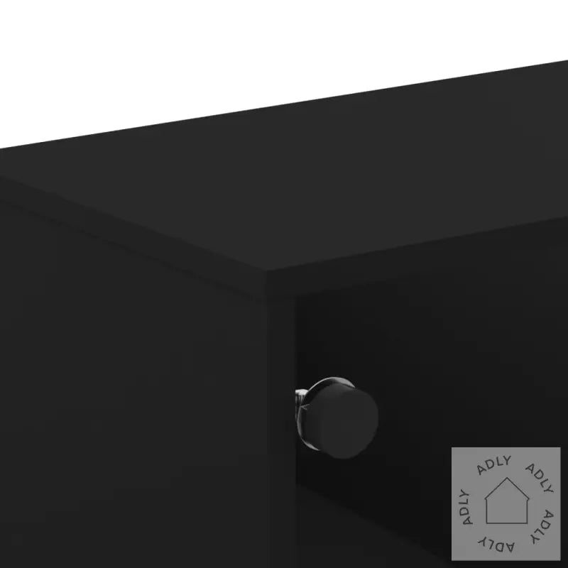 Tv-Benk Med Dør Svart 102X37X50 Cm