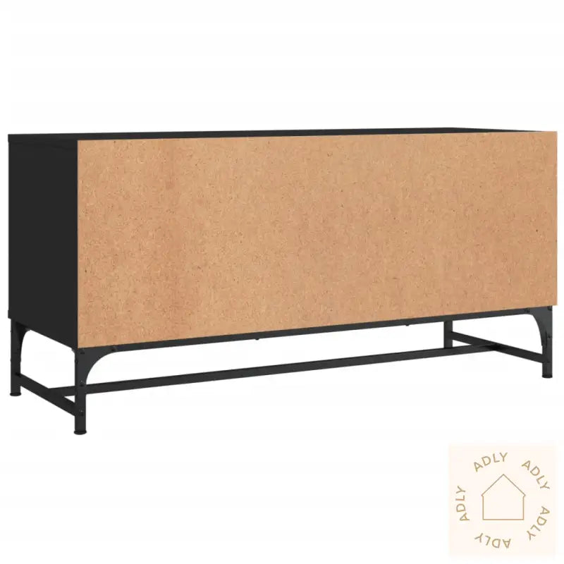 Tv-Benk Med Dør Svart 102X37X50 Cm
