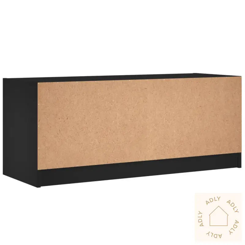Tv-Benk Med Dør Svart 102X37X42 Cm