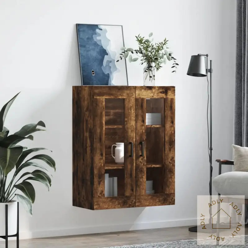 Veggskap Røkt Eik 69,5X34X90 Cm