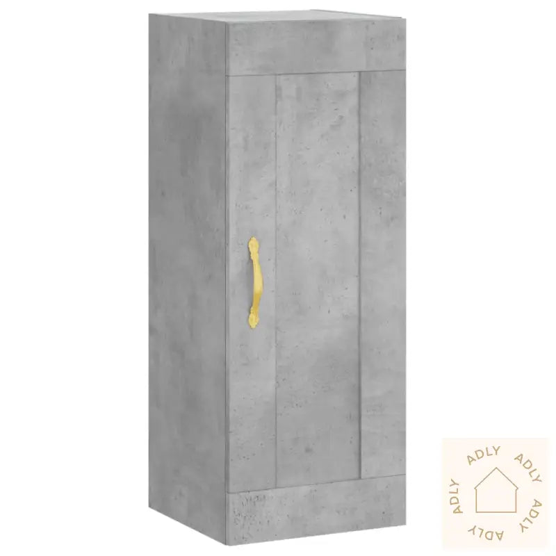Veggskap Betonggrå 34,5X34X90 Cm Konstruert Tre