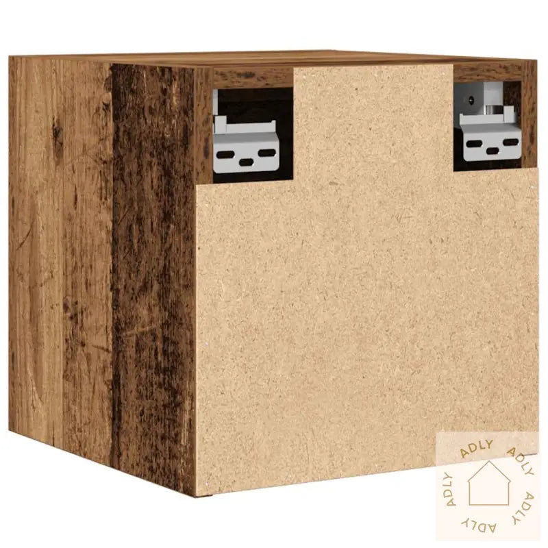 Vegghengt Tv-Benk Gammelt Tre 30,5X30X30 Cm