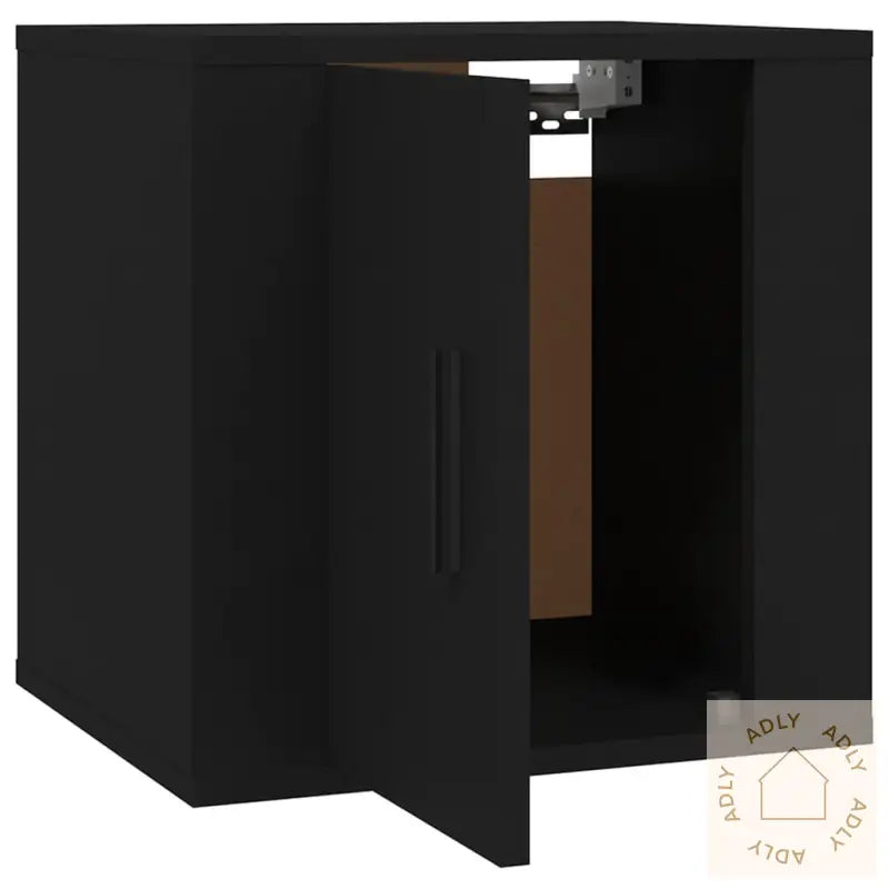 Vegghengt Tv-Benk Sort 40X34,5X40 Cm