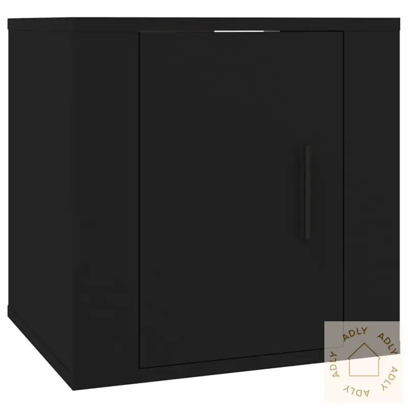 Vegghengt Tv-Benk Sort 40X34,5X40 Cm