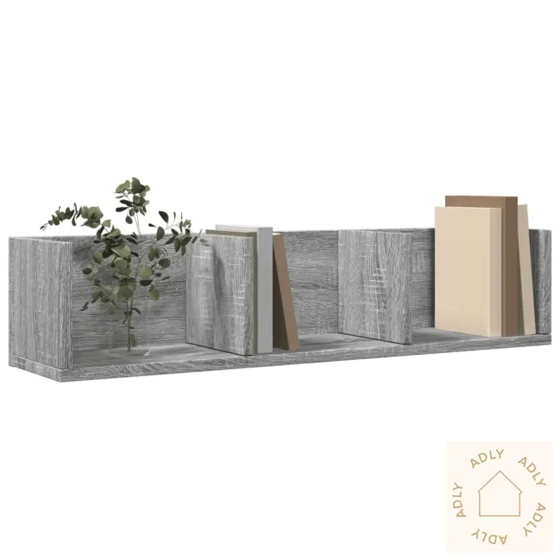 Veggskap Grå Sonoma 75X18X16,5 Cm Konstruert Tre