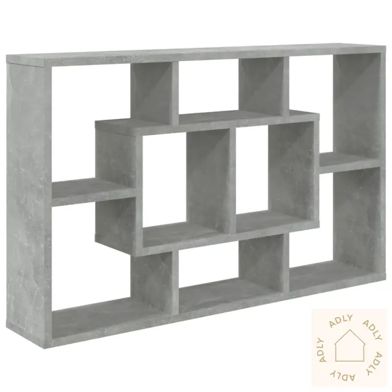 Vegghylle Betonggrå 85X16X52,5 Cm Konstruert Tre