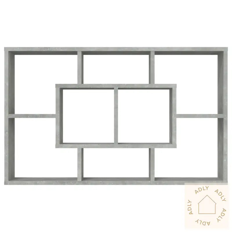 Vegghylle Betonggrå 85X16X52,5 Cm Konstruert Tre