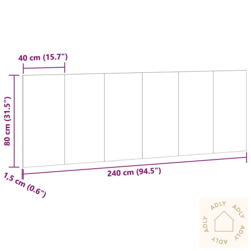 Veggmontert Hodegavl Gammelt Tre 240X1,5X80 Cm Konstruert Tre