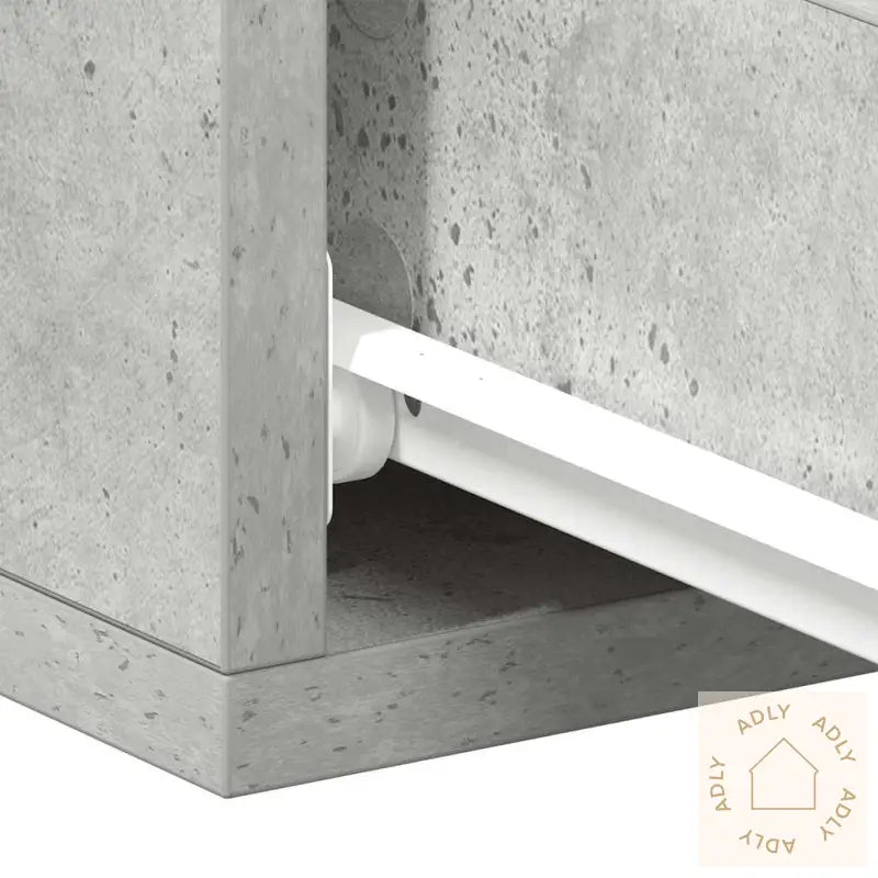 Flytende Nattbord Betonggrå 40X30X15 Cm Konstruert Tre