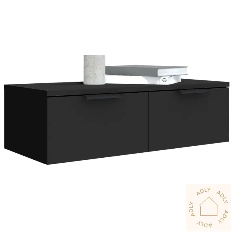 Veggskap Svart 68X30X20 Cm Konstruert Tre