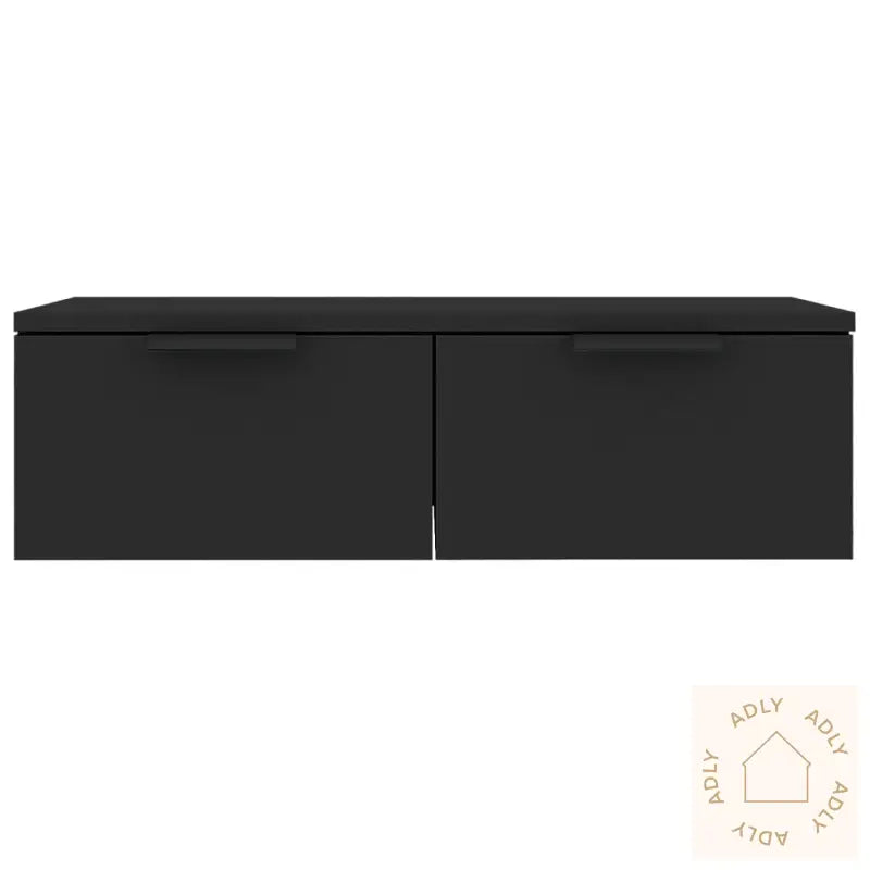Veggskap Svart 68X30X20 Cm Konstruert Tre